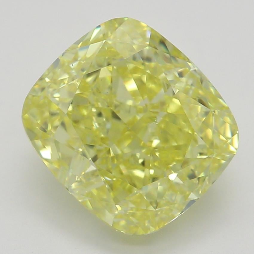 2.02 Ct. Fancy Intense Yellow Cushion Diamond