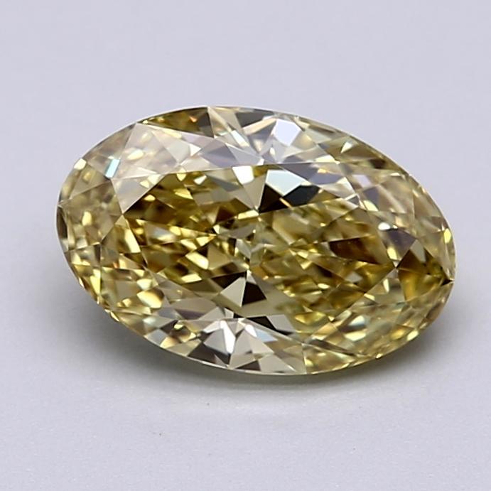 2.03 Ct. Fancy Intense  Yellow Oval Lab Grown Diamond