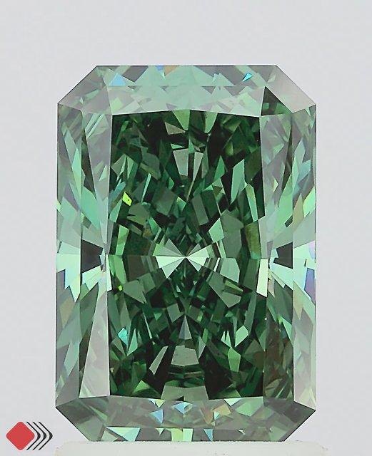 1.99 Ct. Fancy Vivid Green Radiant Lab Grown Diamond