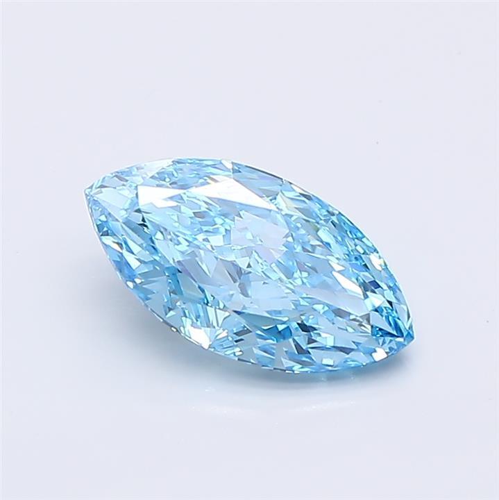1.58 Ct. Fancy Vivid Blue Marquise Lab Grown Diamond