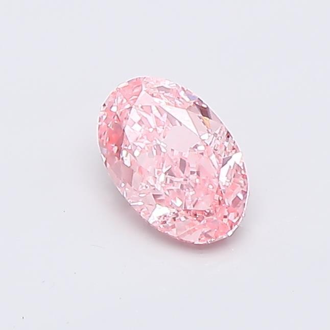 0.55 Ct. Fancy Vivid Pink Oval Lab Grown Diamond