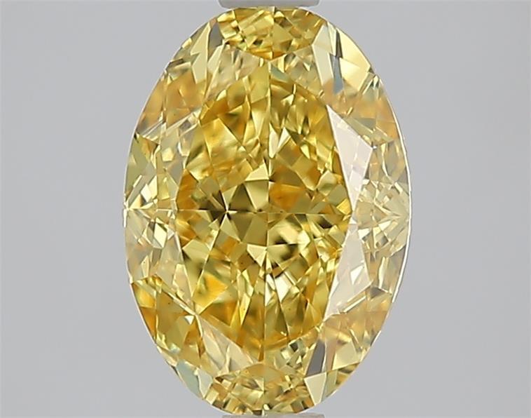 2.10 Ct. Fancy Vivid Yellow Yellow Oval Lab Grown Diamond
