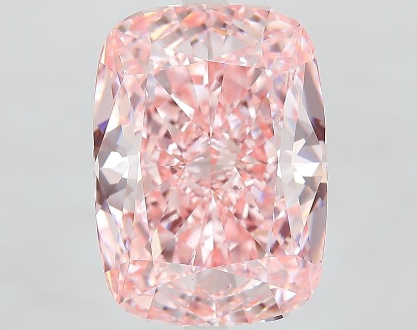 10.12 Ct. Fancy Vivid Pink Cushion Lab Grown Diamond