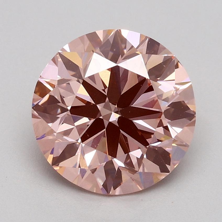 1.71 Ct. Fancy Intense Pink Round Lab Grown Diamond