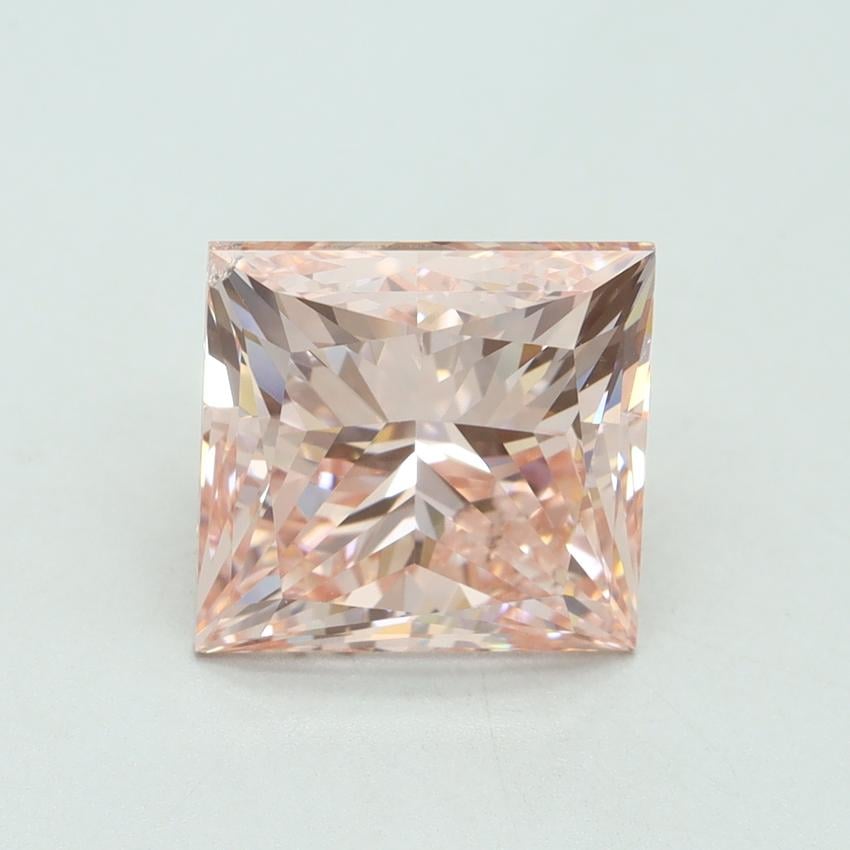 4.50 Ct. Fancy Vivid Pink Princess Lab Grown Diamond