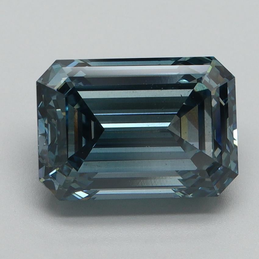 4.10 Ct. Fancy Intense Blue Emerald Lab Grown Diamond