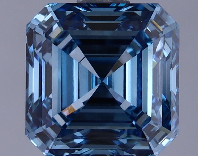 2.01 Ct. Fancy Vivid Blue Asscher Lab Grown Diamond