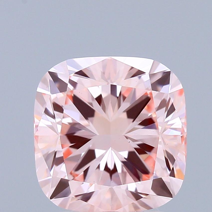 2.80 Ct. Fancy Intense  Pink Cushion Lab Grown Diamond