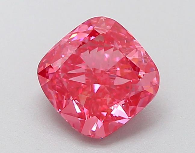 1.24 Ct. Fancy Vivid  Pink Cushion Lab Grown Diamond