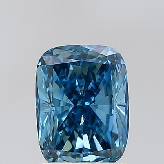 1.50 Ct. Fancy Vivid  Blue Cushion Lab Grown Diamond