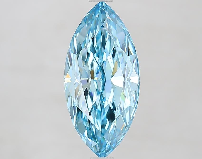 3.01 Ct. Fancy Vivid Blue Marquise Lab Grown Diamond