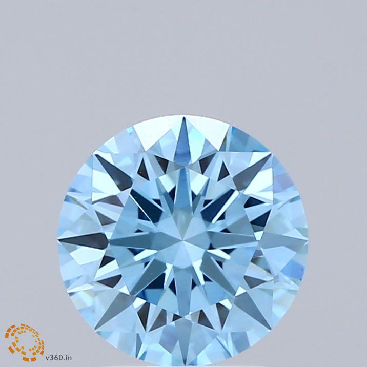 2.00 Ct. Fancy Vivid Blue Round Lab Grown Diamond