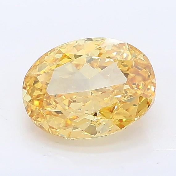 1.05 Ct. Fancy Intense Yellow Oval Lab Grown Diamond