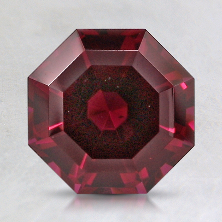 7.6mm Unheated Red Modified Octagon Rhodolite Garnet