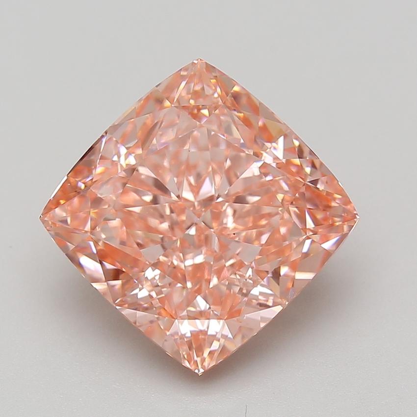 8.09 Ct. Fancy Vivid Pink Cushion Lab Grown Diamond