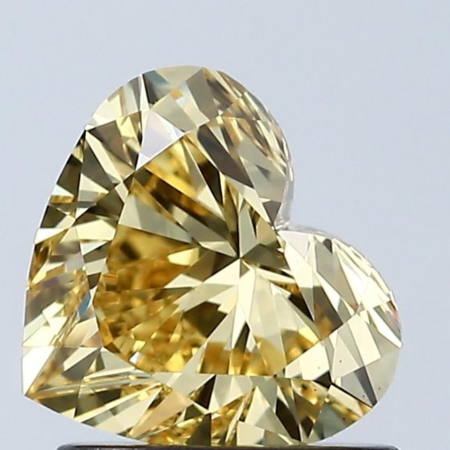 1.06 Ct. Fancy Vivid Yellow Heart Lab Grown Diamond