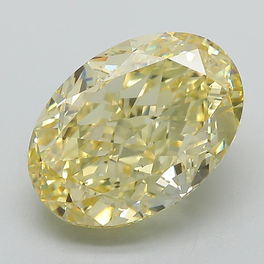 4.77 Ct. Fancy Intense  Yellow Oval Lab Grown Diamond