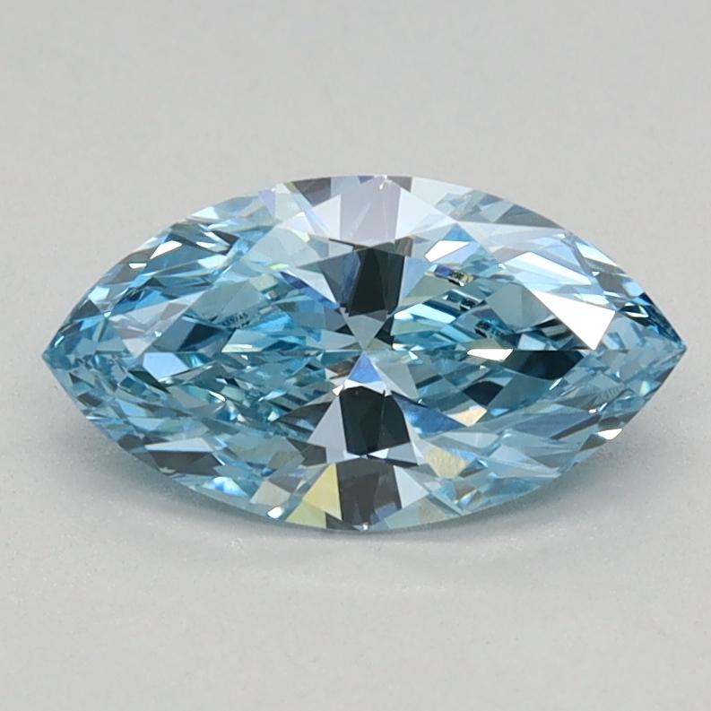 0.65 Ct. Fancy Vivid Blue Marquise Lab Grown Diamond