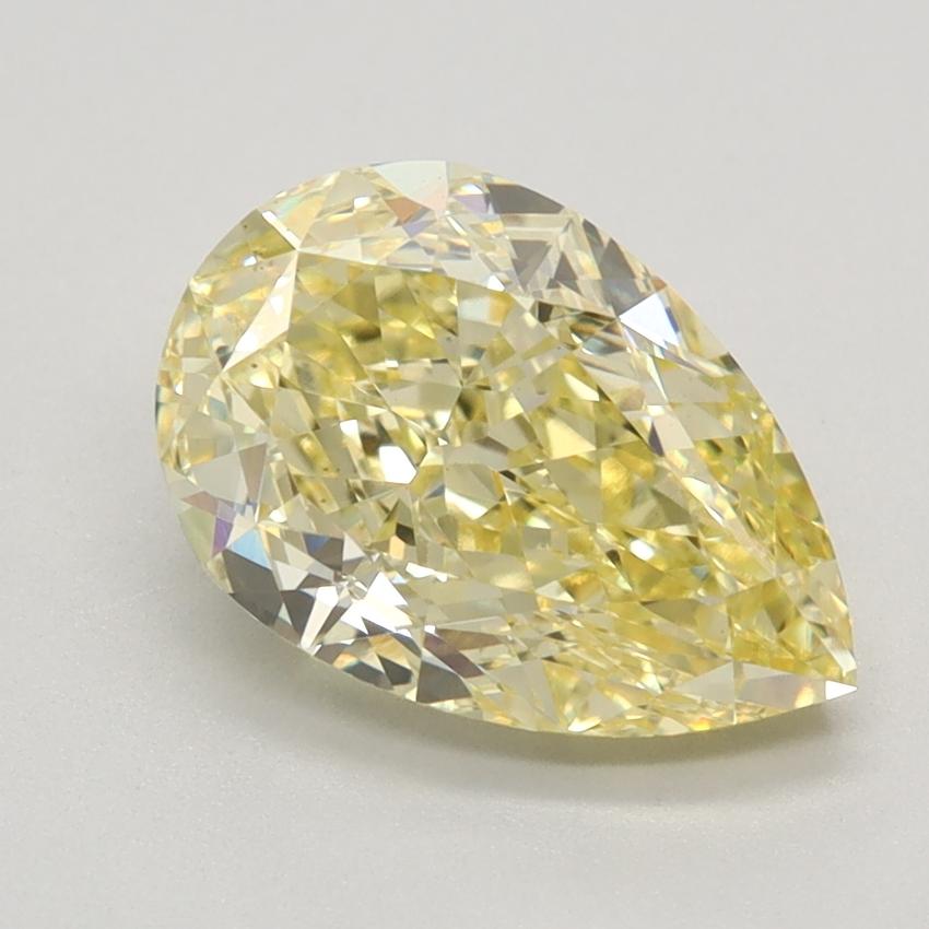 2.39 Ct. Fancy Intense Yellow Pear Lab Grown Diamond