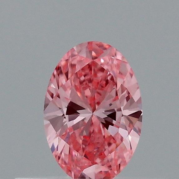 0.31 Ct. Fancy Vivid Pink Oval Lab Grown Diamond