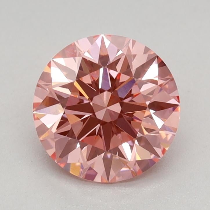 0.83 Ct. Fancy Vivid Pink Round Lab Grown Diamond