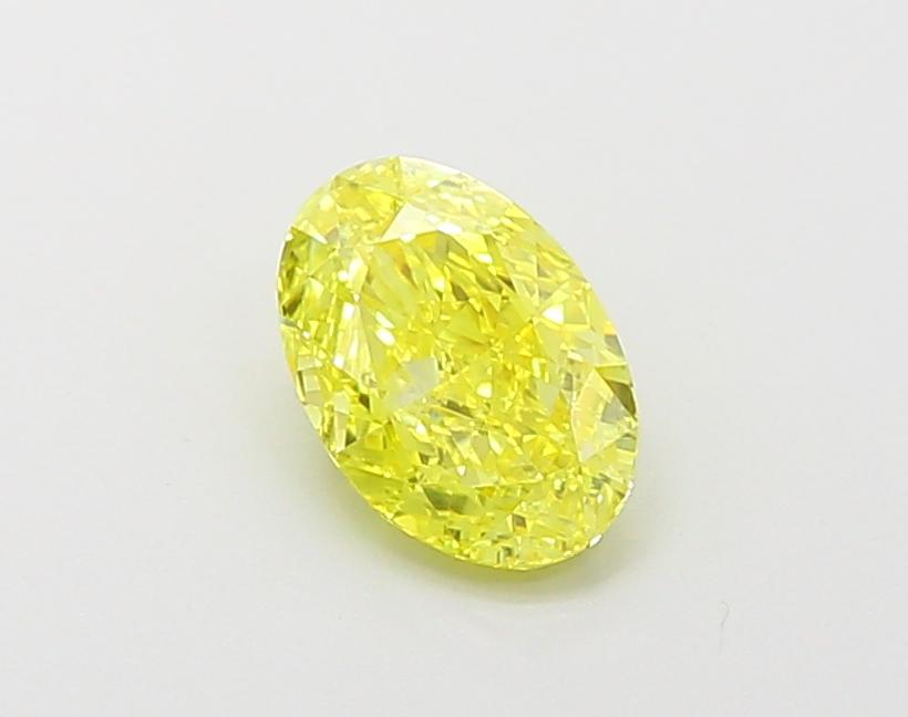 1.02 Ct. Fancy Vivid  Yellow Oval Lab Grown Diamond
