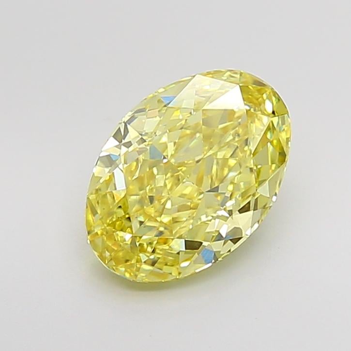 3.34 Ct. Fancy Intense Yellow Oval Lab Grown Diamond