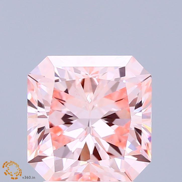 3.02 Ct. Fancy Intense Pink Radiant Lab Grown Diamond