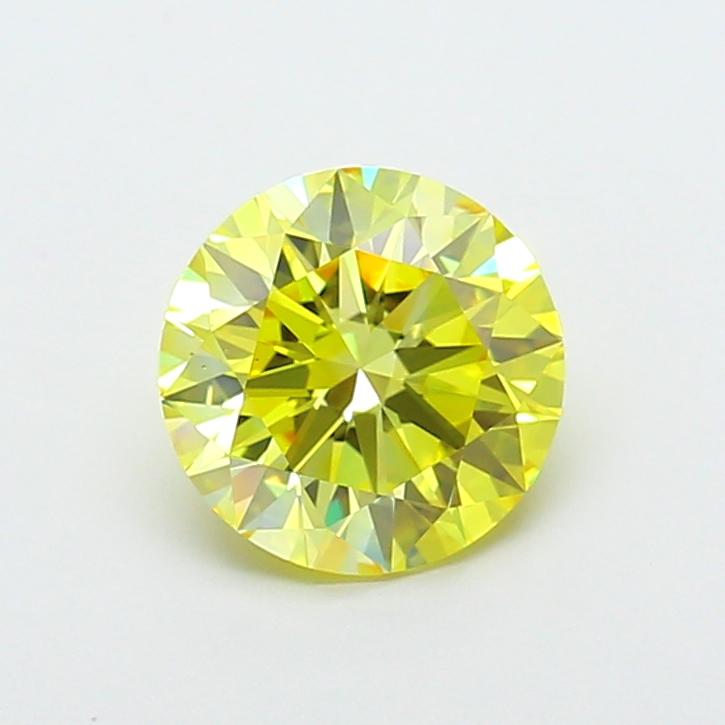 2.01 Ct. Fancy Intense Yellow Round Lab Grown Diamond