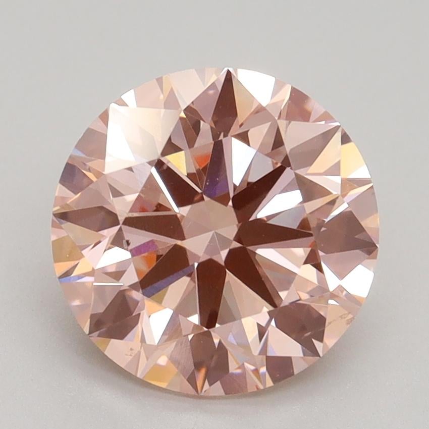 2.84 Ct. Fancy Intense Pink Round Lab Grown Diamond