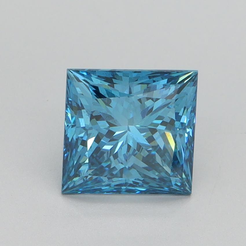 1.70 Ct. Fancy Vivid Blue Princess Lab Grown Diamond