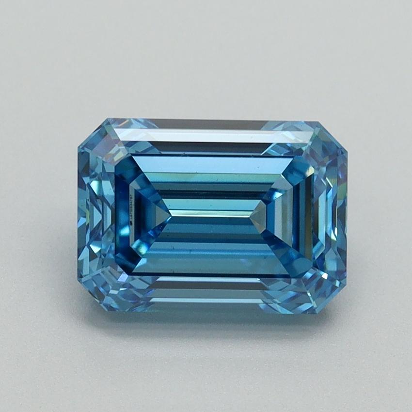2.11 Ct. Fancy Vivid Blue Emerald Lab Grown Diamond