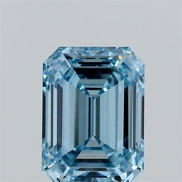 0.95 Ct. Fancy Intense  Blue Emerald Lab Grown Diamond