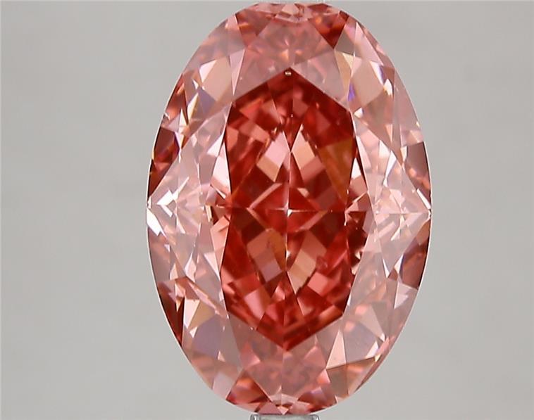 5.01 Ct. Fancy Vivid Pink Oval Lab Grown Diamond