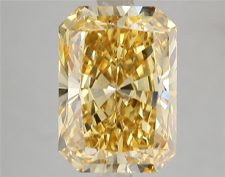 5.08 Ct. Fancy Vivid Yellow Radiant Lab Grown Diamond