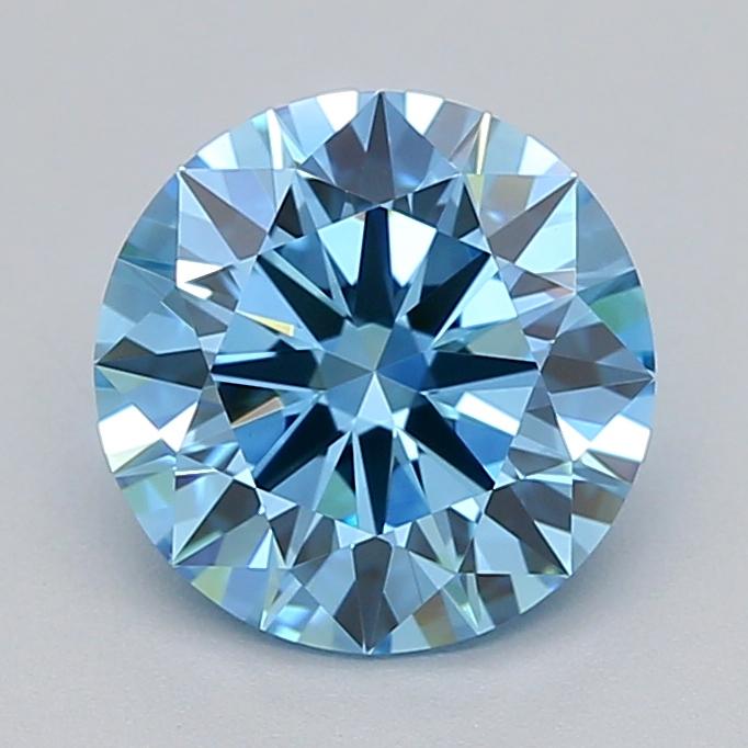 1.42 Ct. Fancy Vivid  Blue Round Lab Grown Diamond