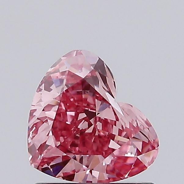 0.88 Ct. Fancy Vivid Pink Heart Lab Grown Diamond