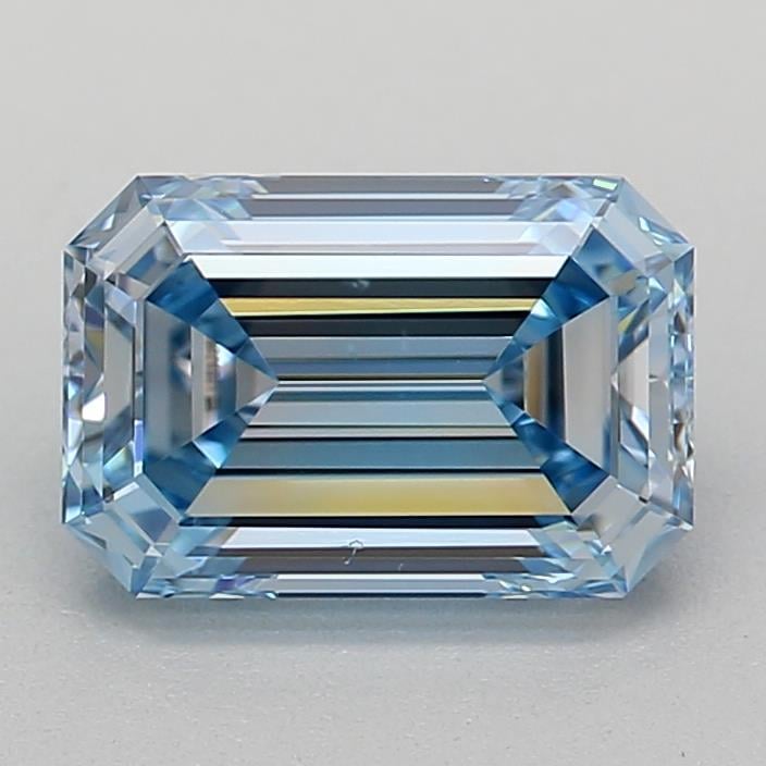 0.82 Ct. Fancy Intense Blue Emerald Lab Grown Diamond