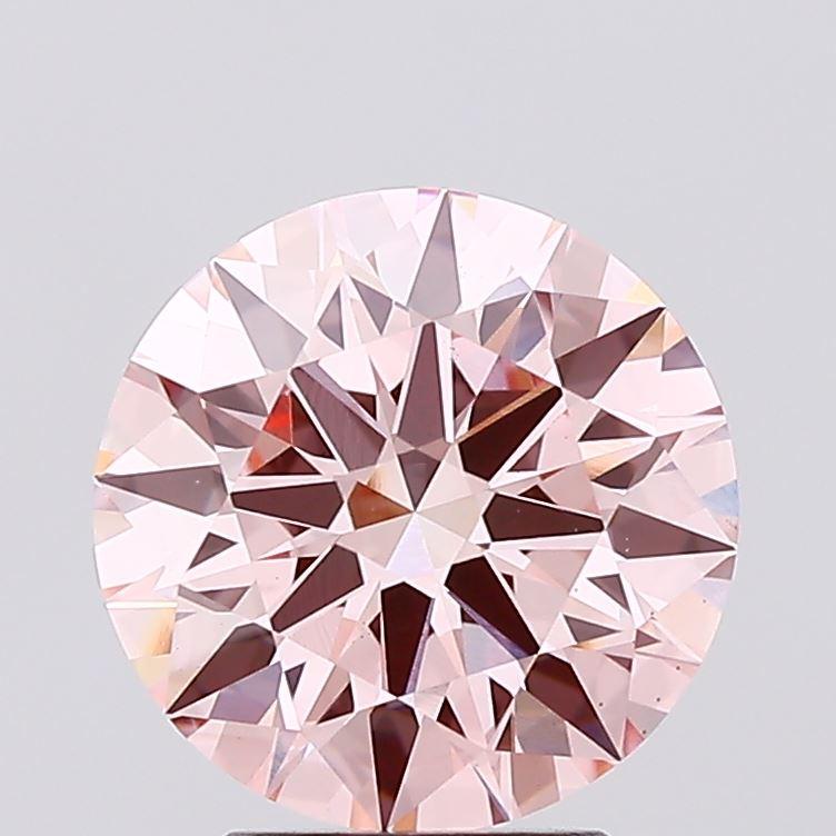3.10 Ct. Fancy Intense Pink Round Lab Grown Diamond