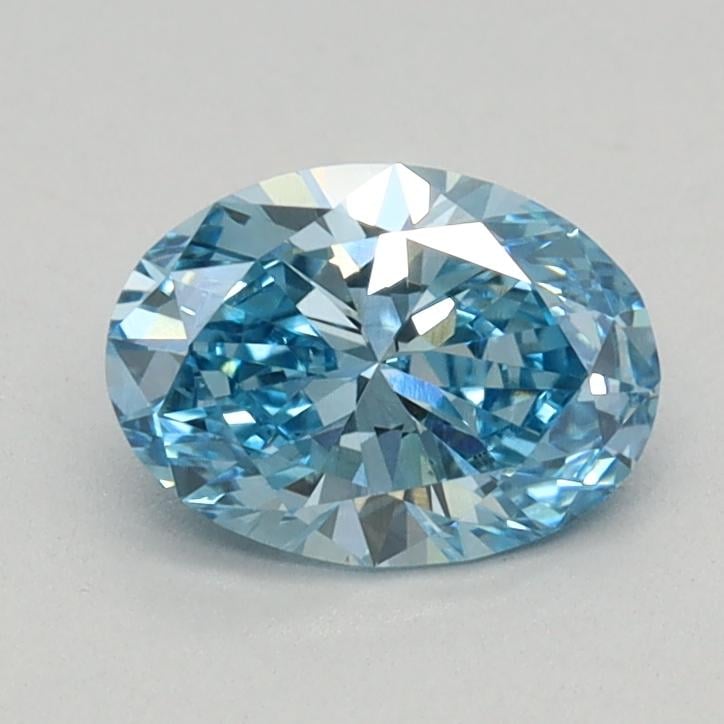 0.59 Ct. Fancy Vivid Blue Oval Lab Grown Diamond