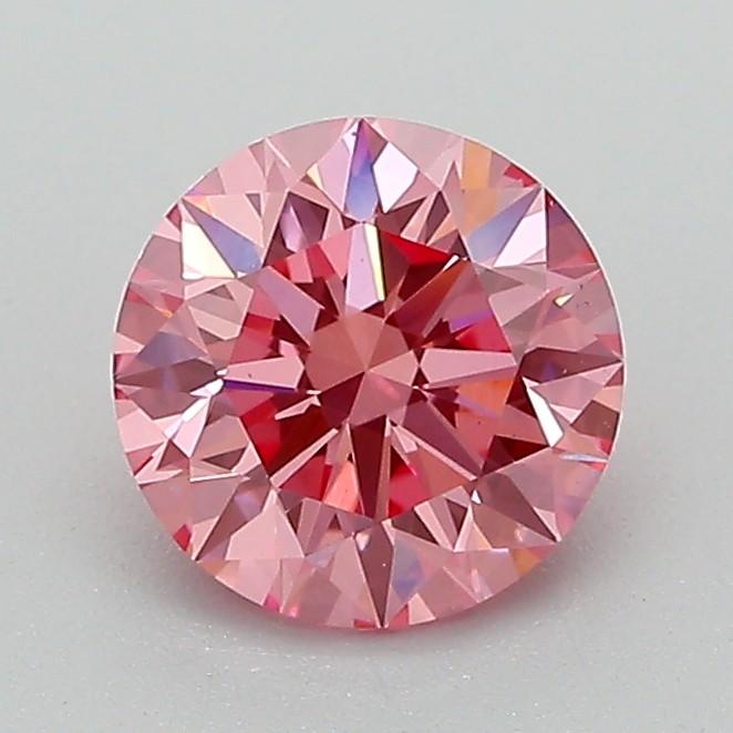 1.09 Ct. Fancy Vivid Pink Round Lab Grown Diamond
