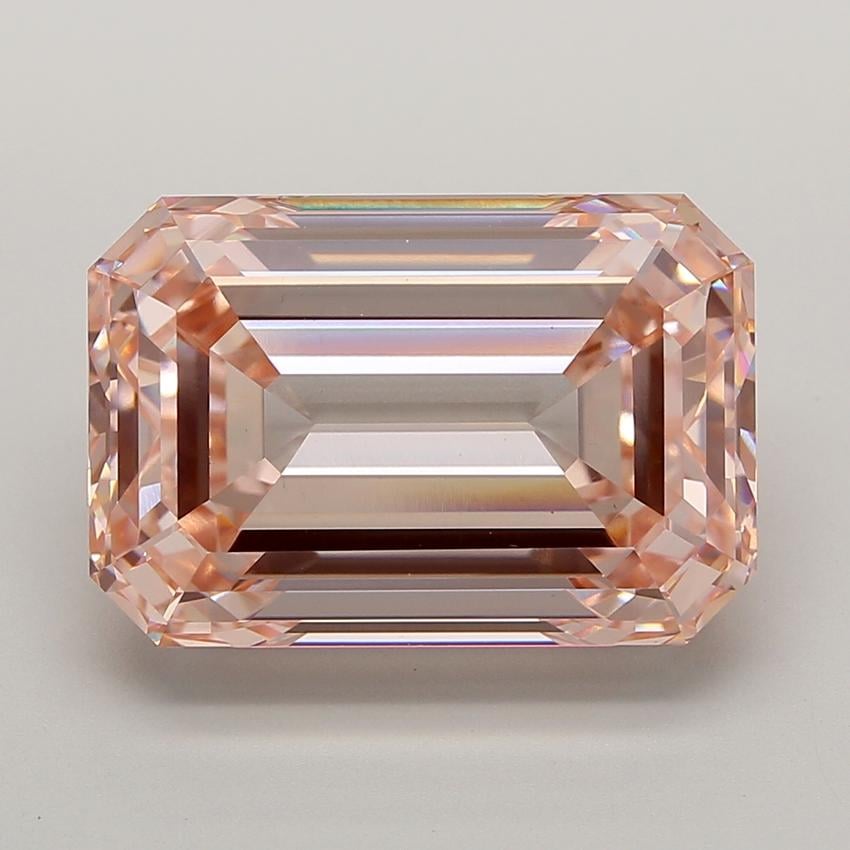 14.41 Ct. Fancy Intense  Pink Emerald Lab Grown Diamond