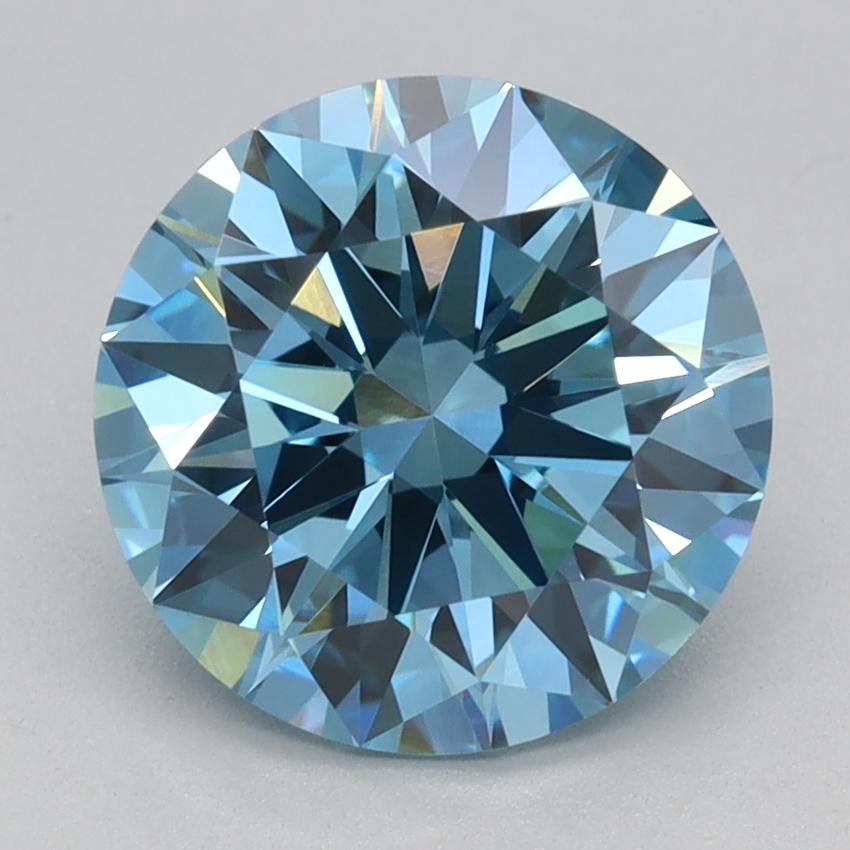 2.09 Ct. Fancy Vivid Blue Round Lab Grown Diamond