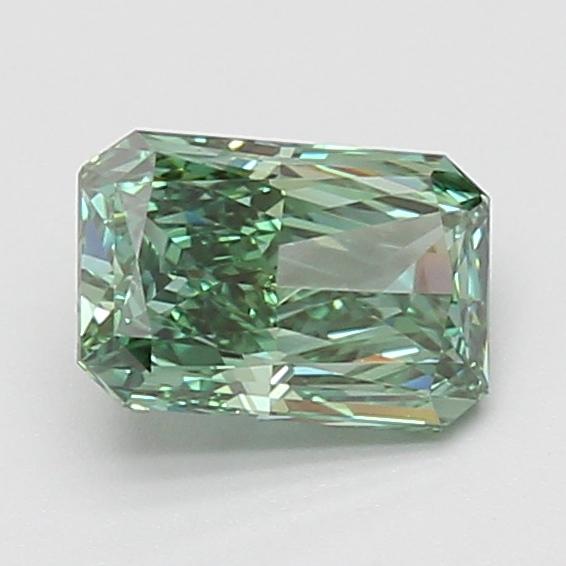 1.09 Ct. Fancy Vivid Green Radiant Lab Grown Diamond