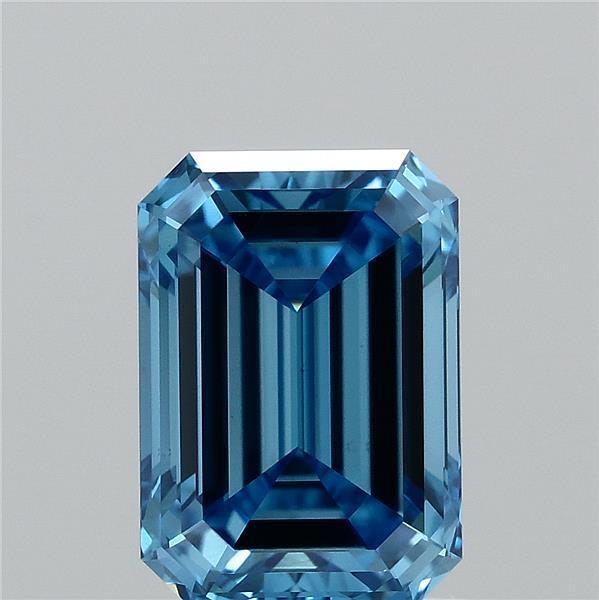 1.55 Ct. Fancy Vivid Blue Emerald Lab Grown Diamond