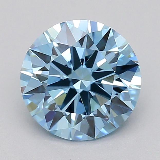 0.70 Ct. Fancy Vivid  Blue Round Lab Grown Diamond