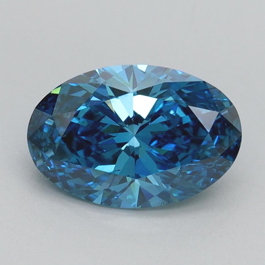 1.60 Ct. Fancy Vivid Blue Oval Lab Grown Diamond