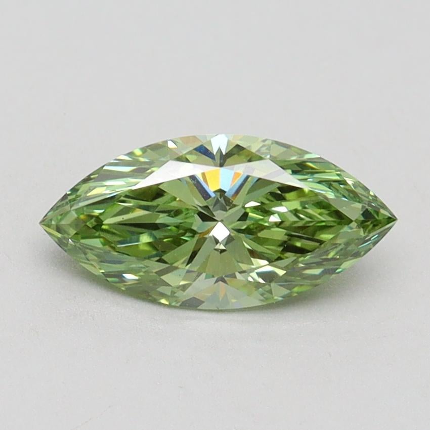 0.94 Ct. Fancy Vivid Green Marquise Lab Grown Diamond