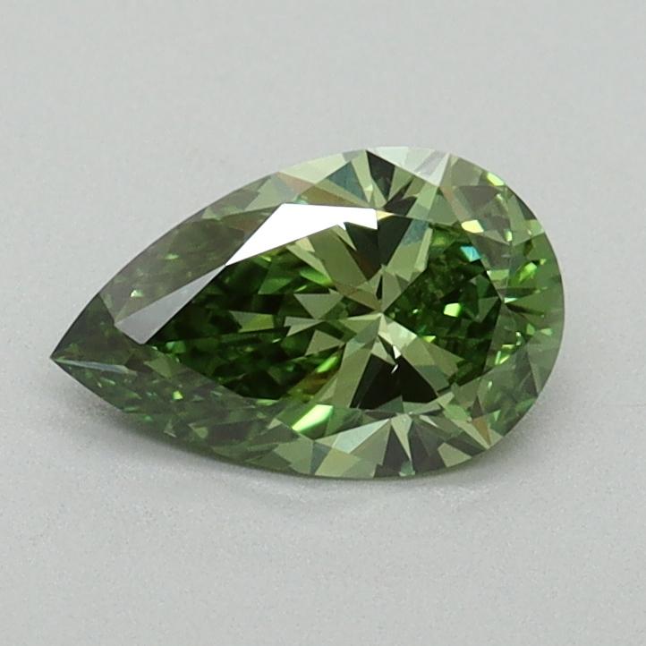 0.62 Ct. Fancy Vivid Green Pear Lab Grown Diamond