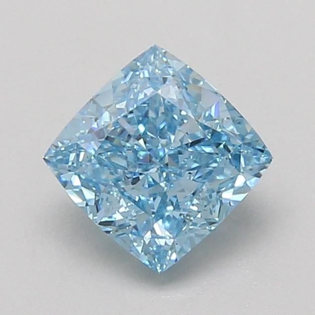 1.48 Ct. Fancy Vivid Blue Cushion Lab Grown Diamond